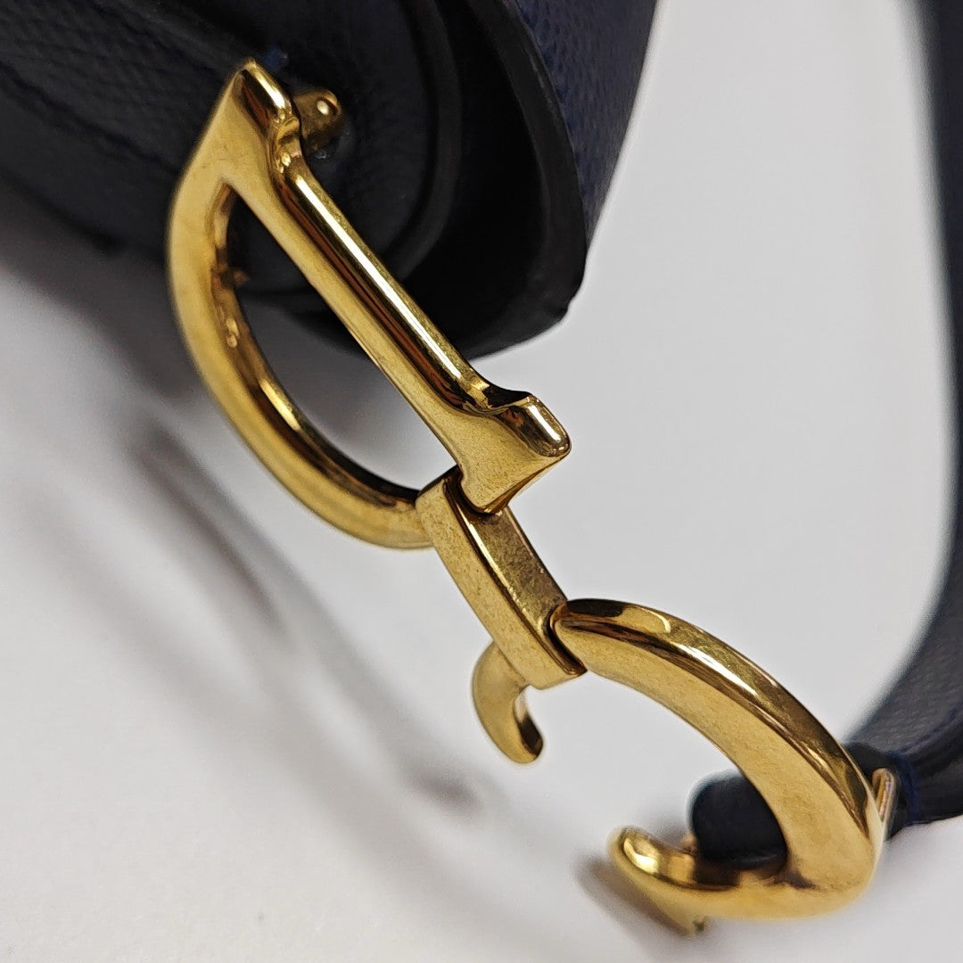 Saddle Mini Calfskin Blue