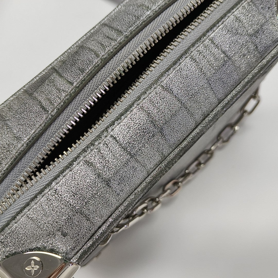 SOFT TRUNK Mini Damier Special Material Silver