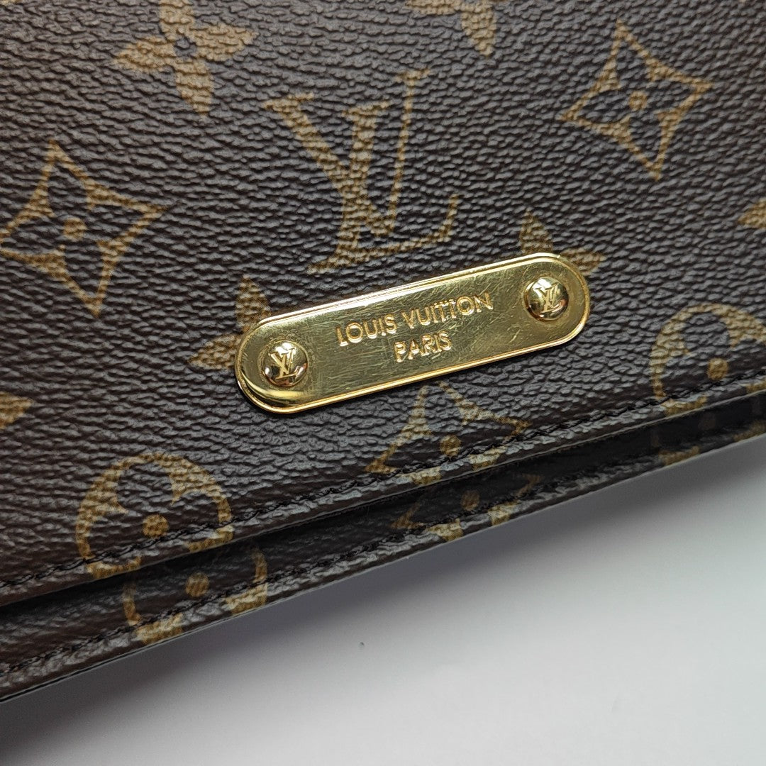 Lily Monogram Coated Canvas Brown