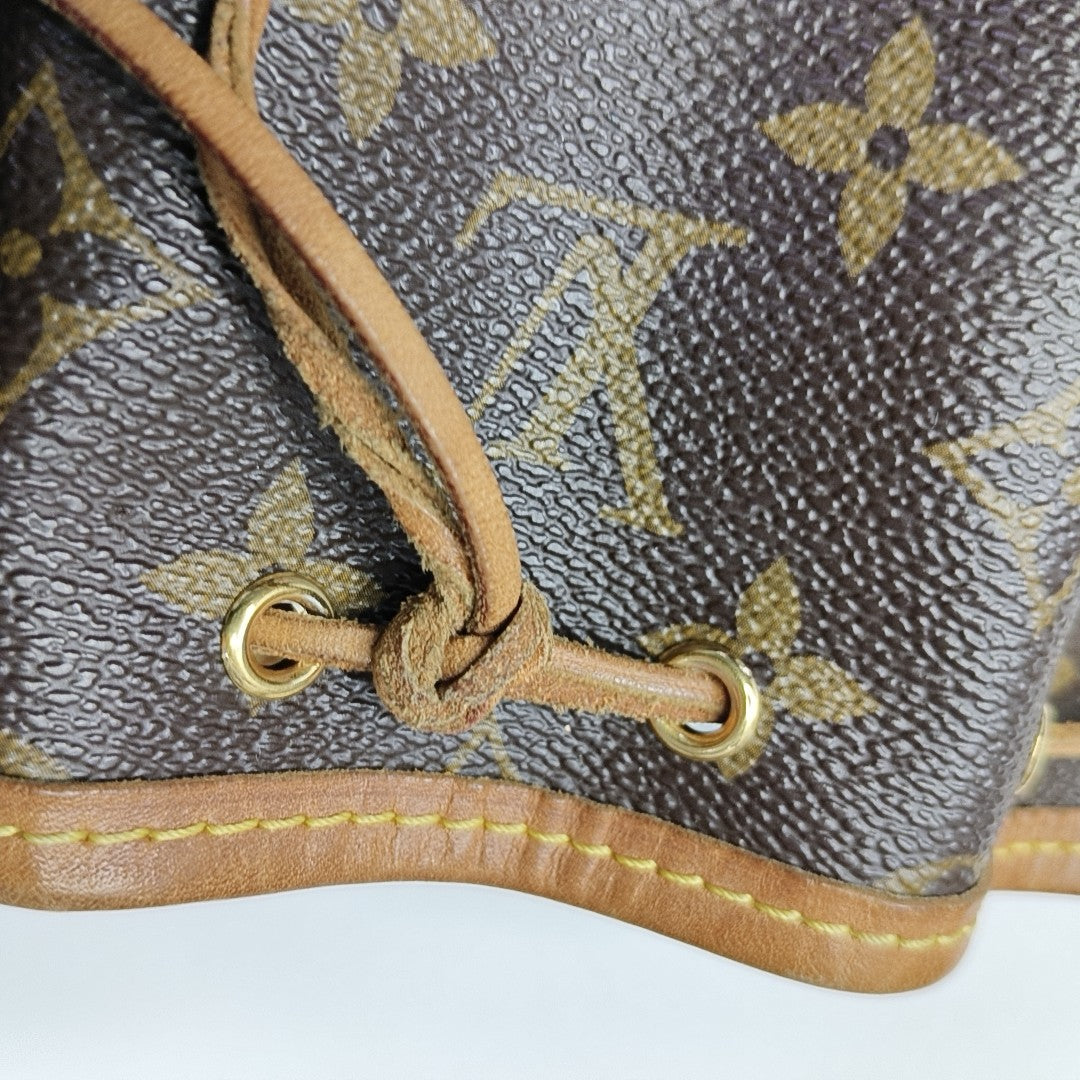 NÉONOÉ Nano Monogram Coated Canvas Brown