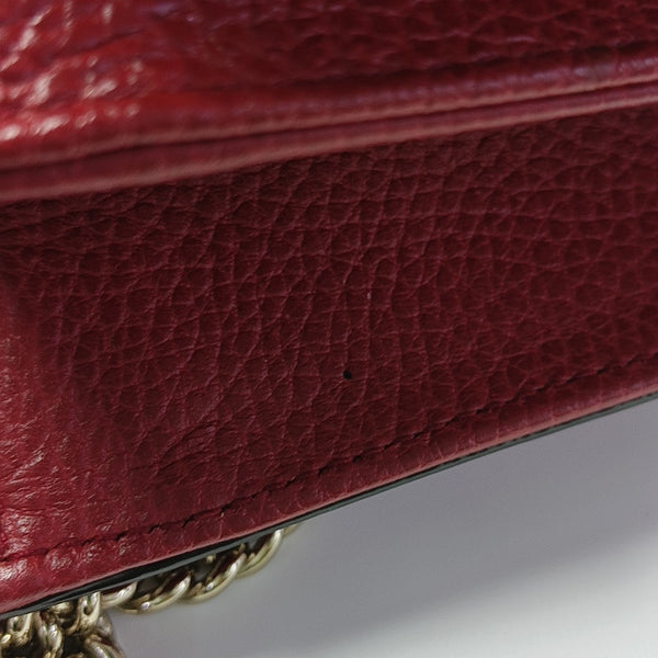 Interlocking G Small Calfskin Red