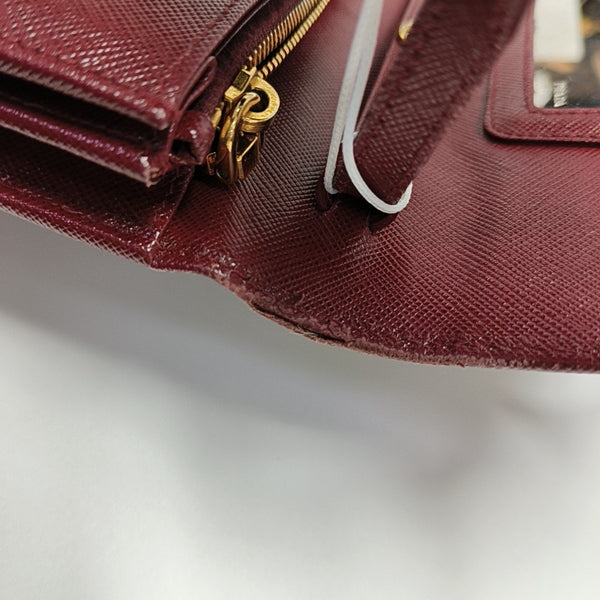 Saffiano Calfskin Shoulder Bag Red