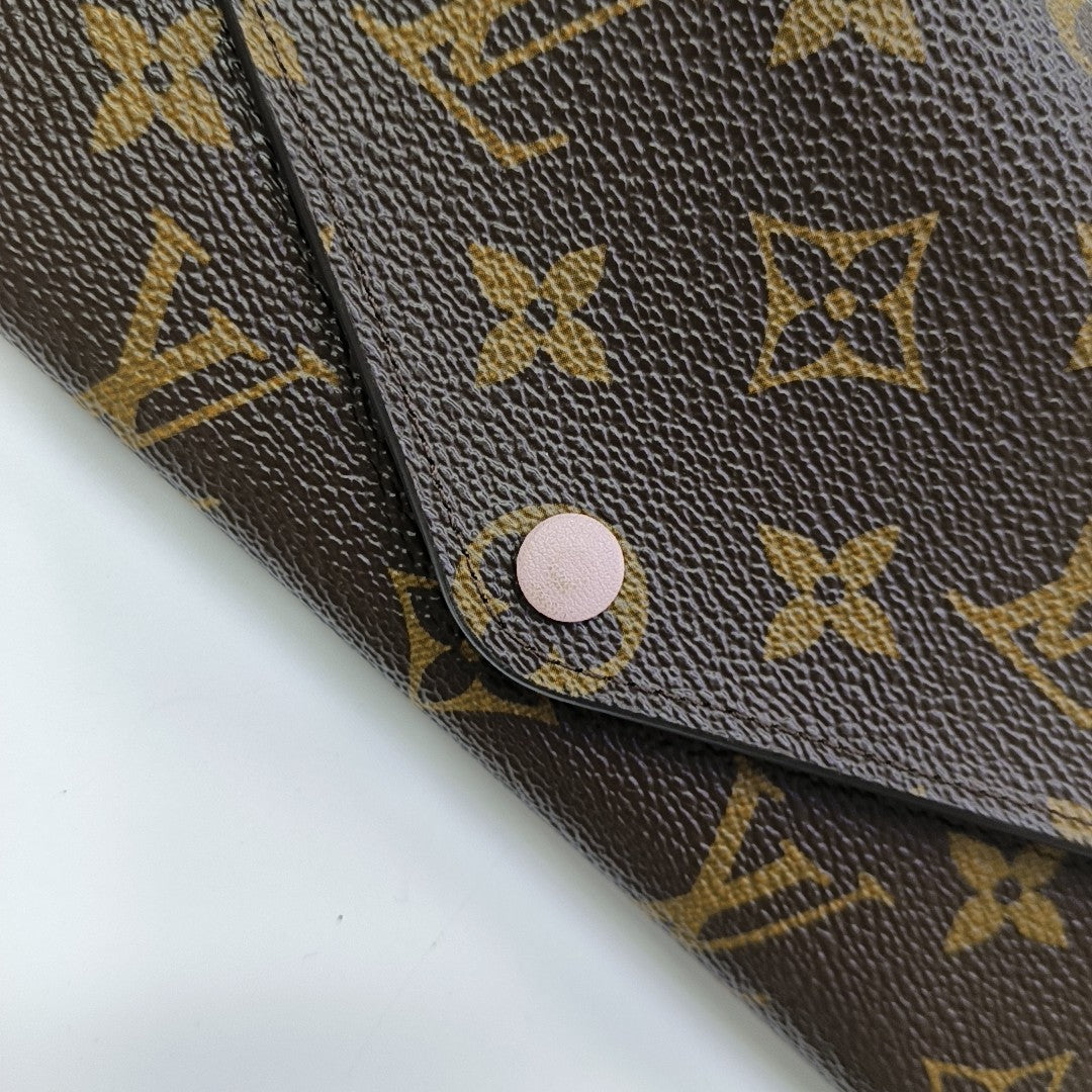 JOSÉPHINE Monogram Coated Canvas Brown Wallet