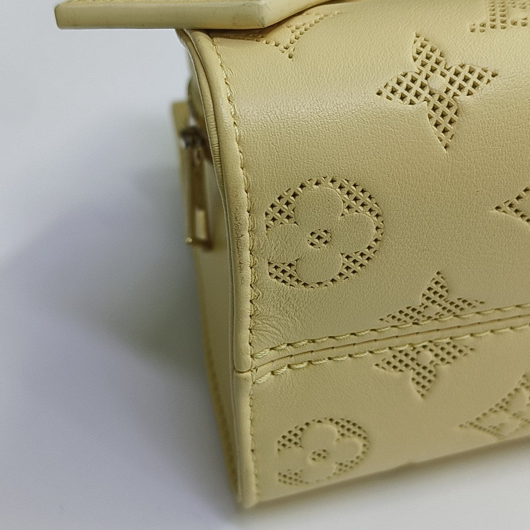 ONTHEGO EAST WEST PM Monogram Calfskin Yellow