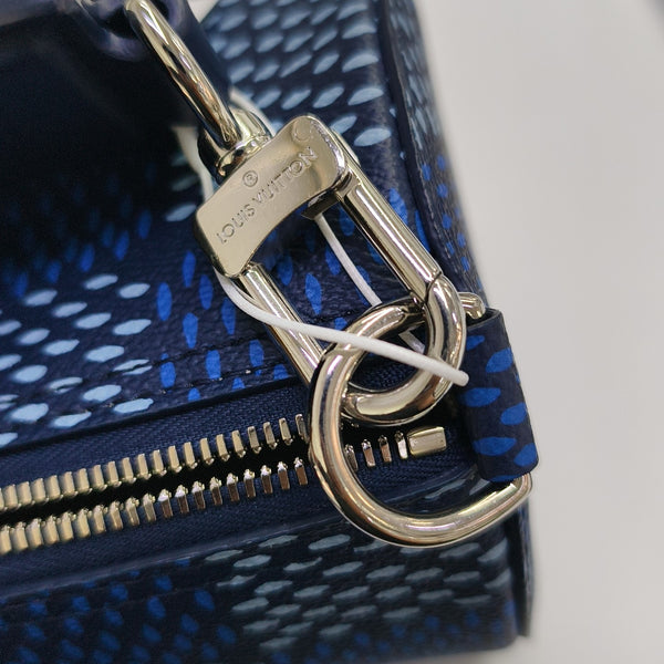 Coated Canvas Shoulder Bag PM Blue