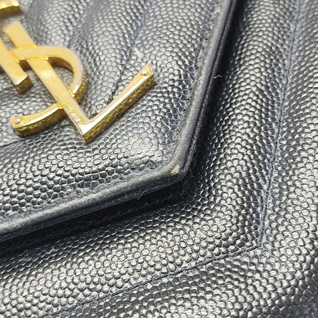 MONOGRAM Medium Chevron Calfskin Black