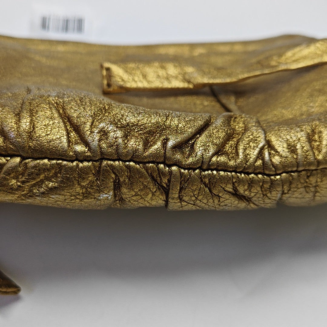 Calfskin Clutch Gold