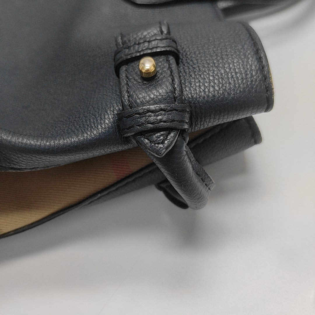The Banner Large Calfskin Blue