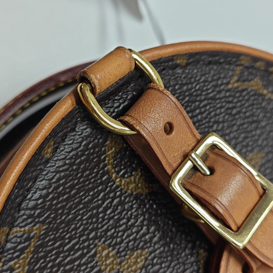 BOITE CHAPEAU Mini Monogram Coated Canvas Brown