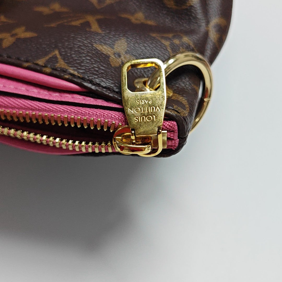 PALLAS MM Monogram Coated Canvas Brown