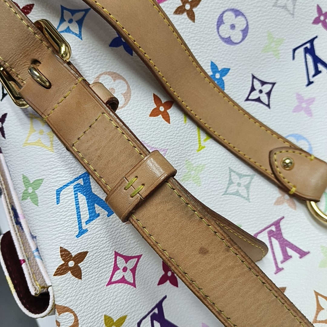 LV × TM NÉONOÉ MM Monogram Coated Canvas White