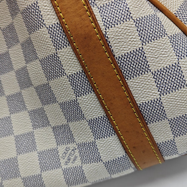 STRESA Damier Azur Coated Canvas White