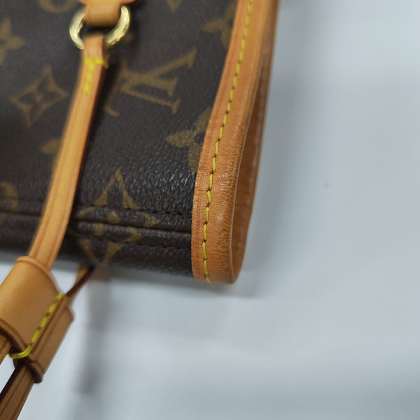 NEVERFULL MM Monogram Coated Canvas Brown