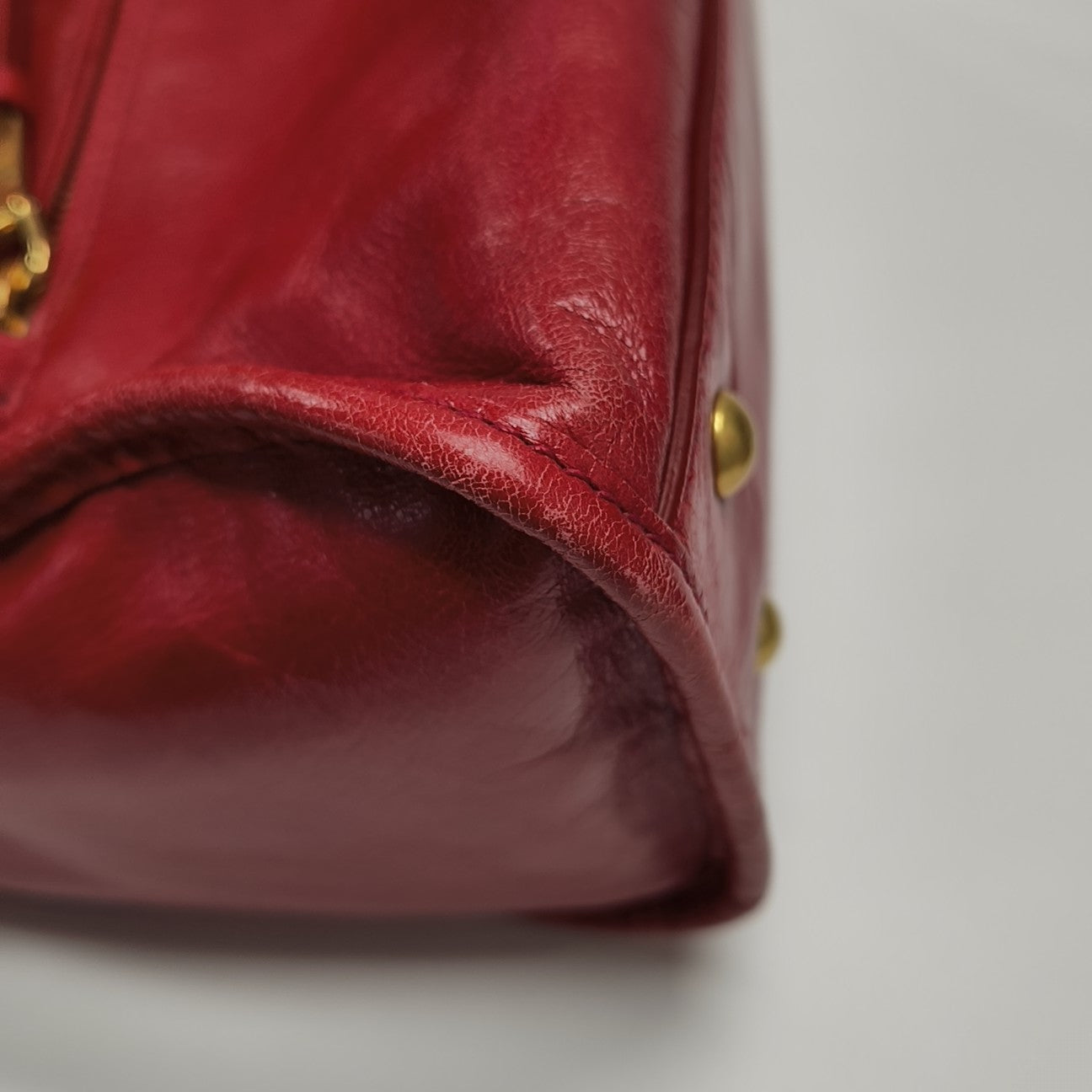 Calfskin Shoulder Bag Red
