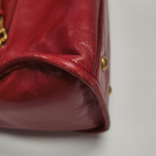 Calfskin Shoulder Bag Red