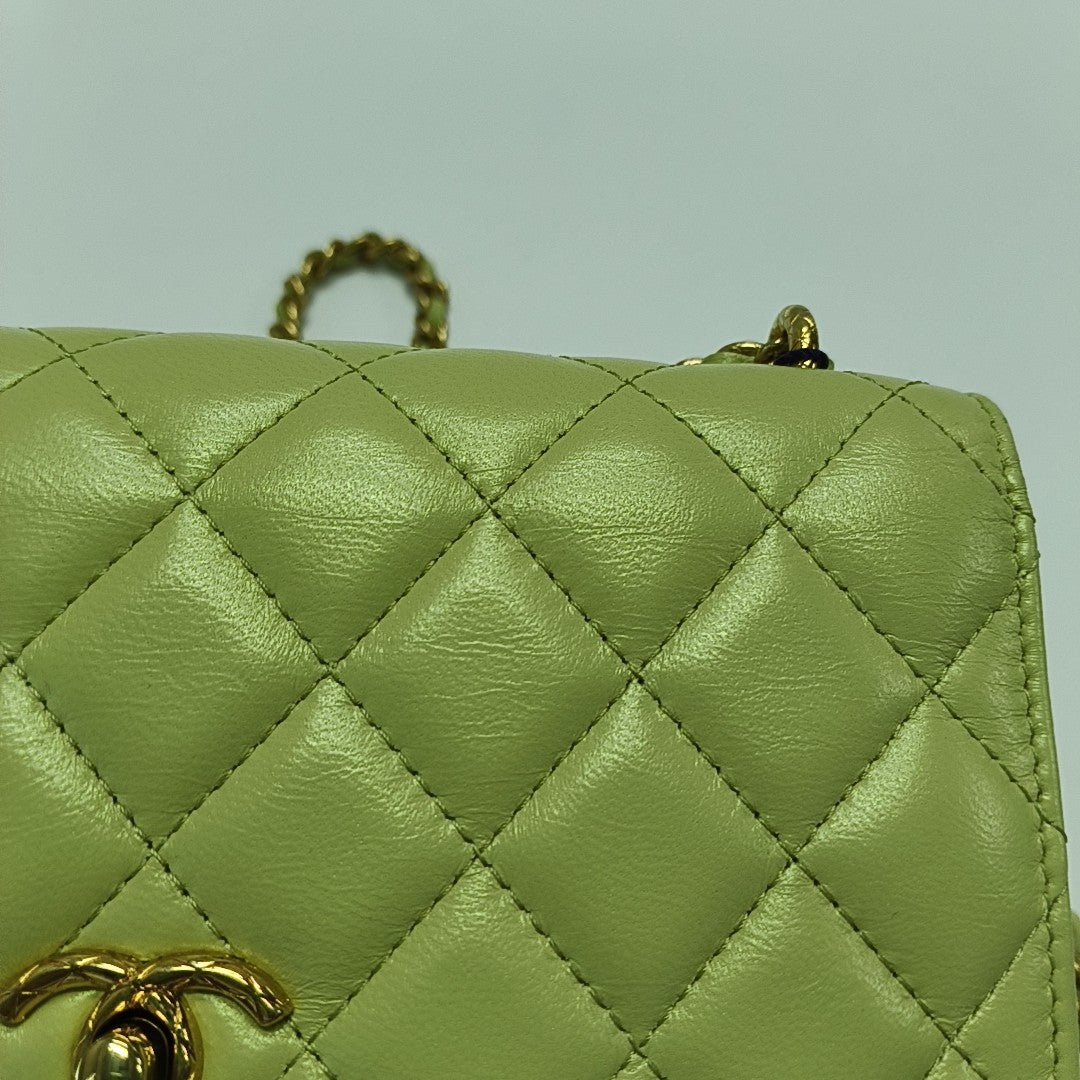 Quilted Lambskin Green