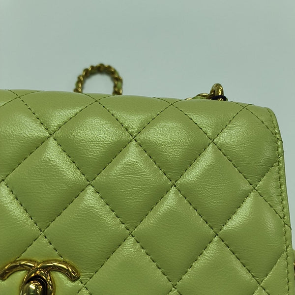 Quilted Lambskin Green