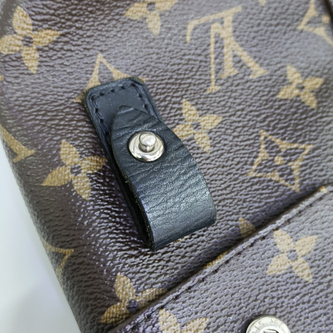 CHRISTOPHER MM Monogram Coated Canvas Brown
