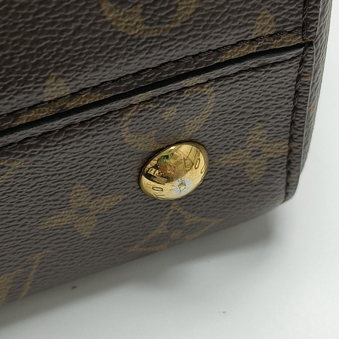 CLUNY MM Monogram Coated Canvas Brown