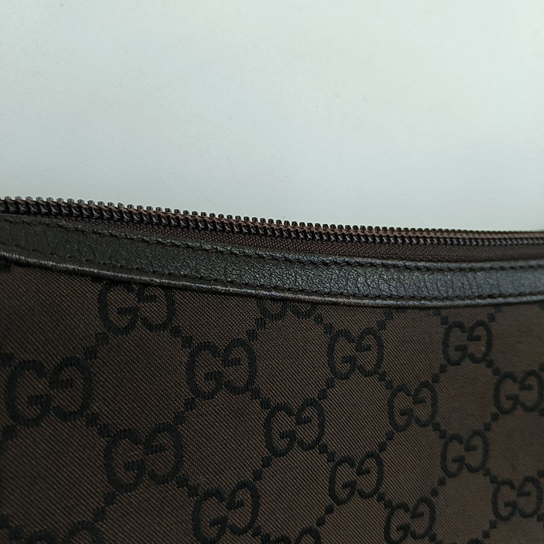Monogram Canvas Shoulder Bag Brown