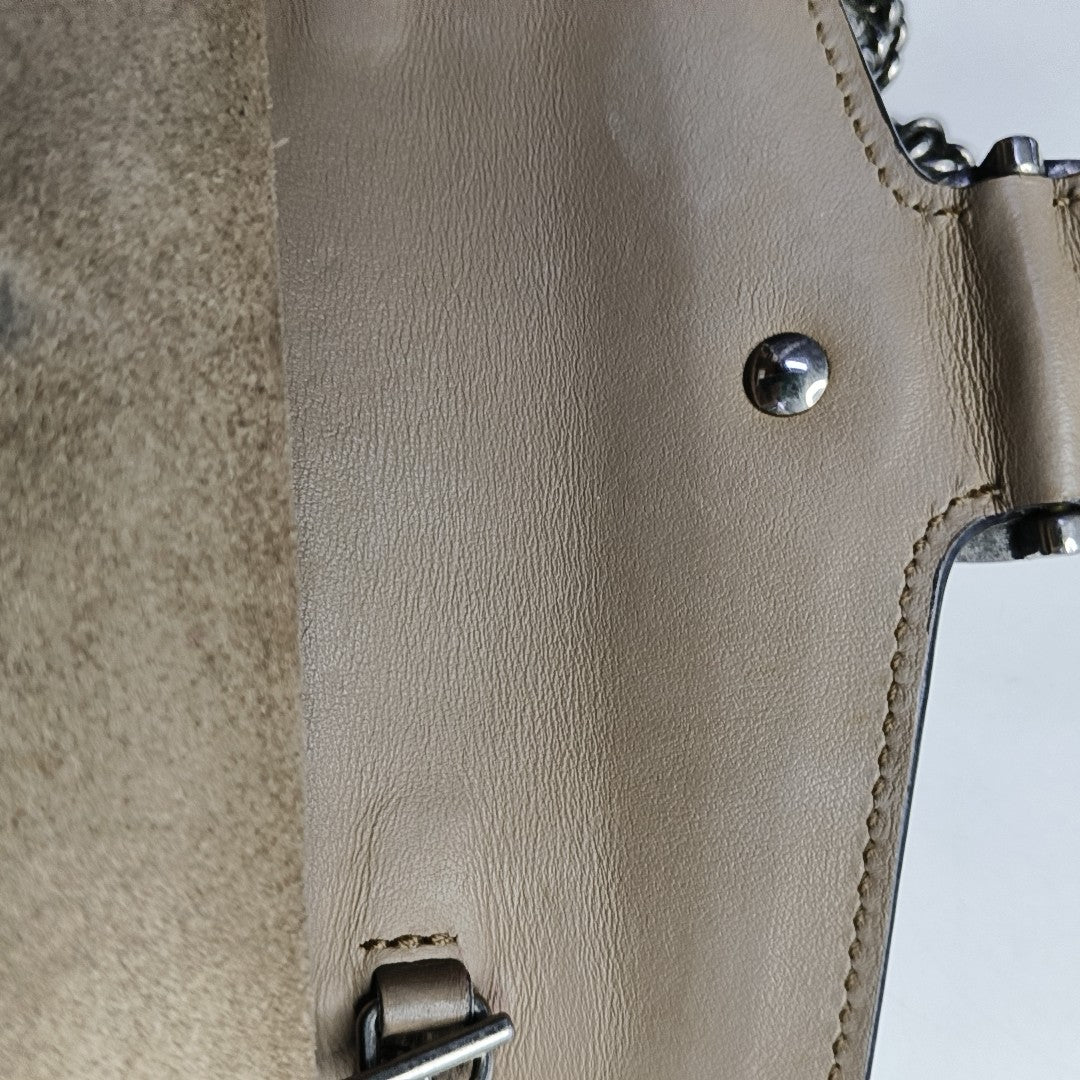 Dionysus Super Mini Monogram Coated Canvas Beige