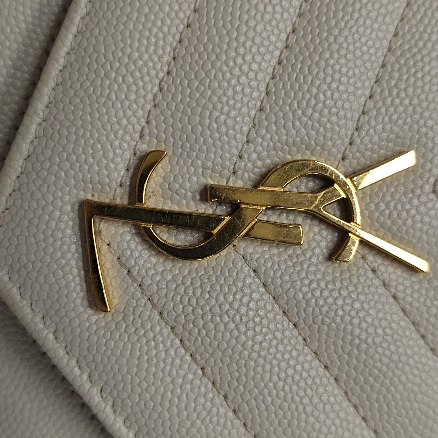 MONOGRAM WOC Chevron Calfskin White