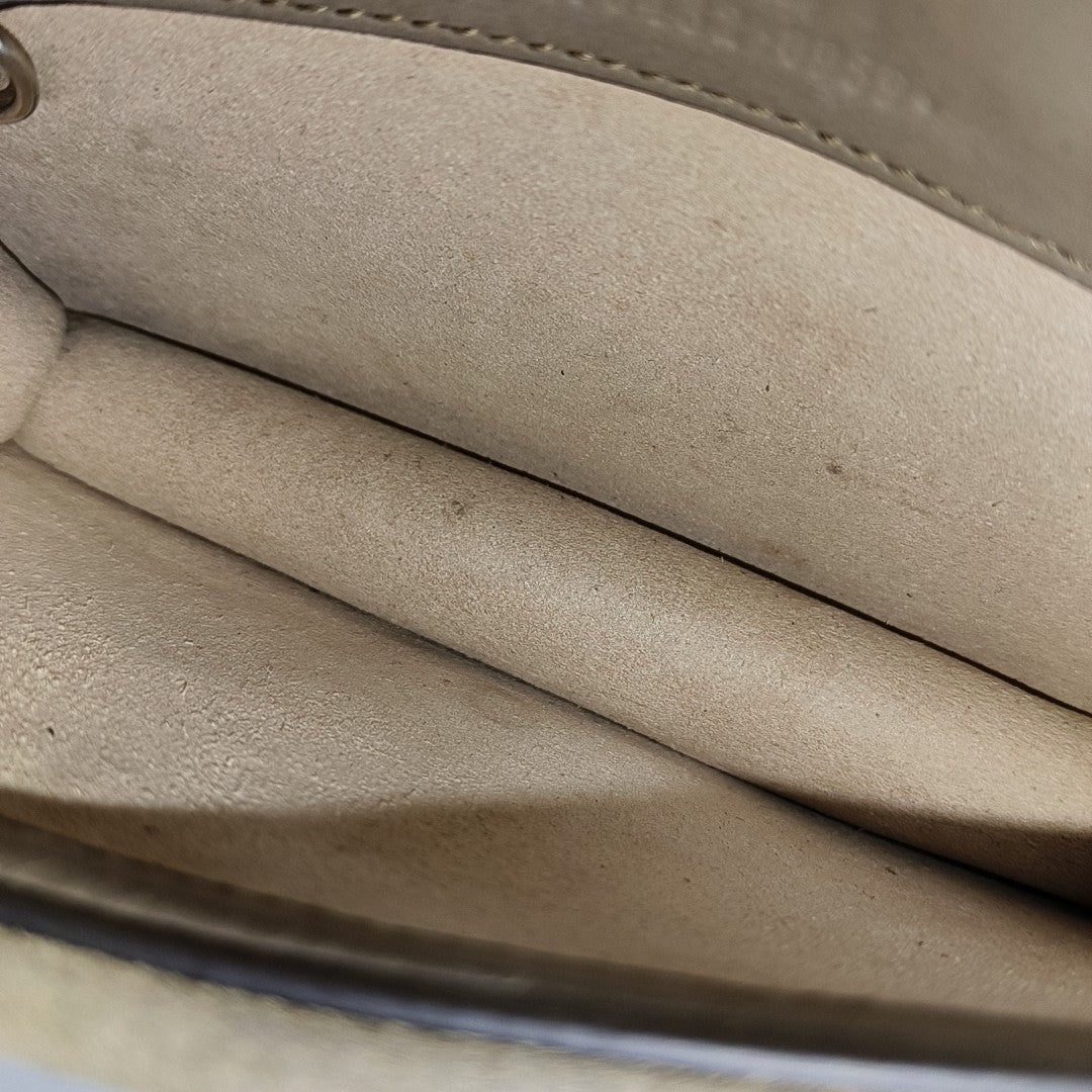 Dionysus Super Mini Monogram Coated Canvas Beige