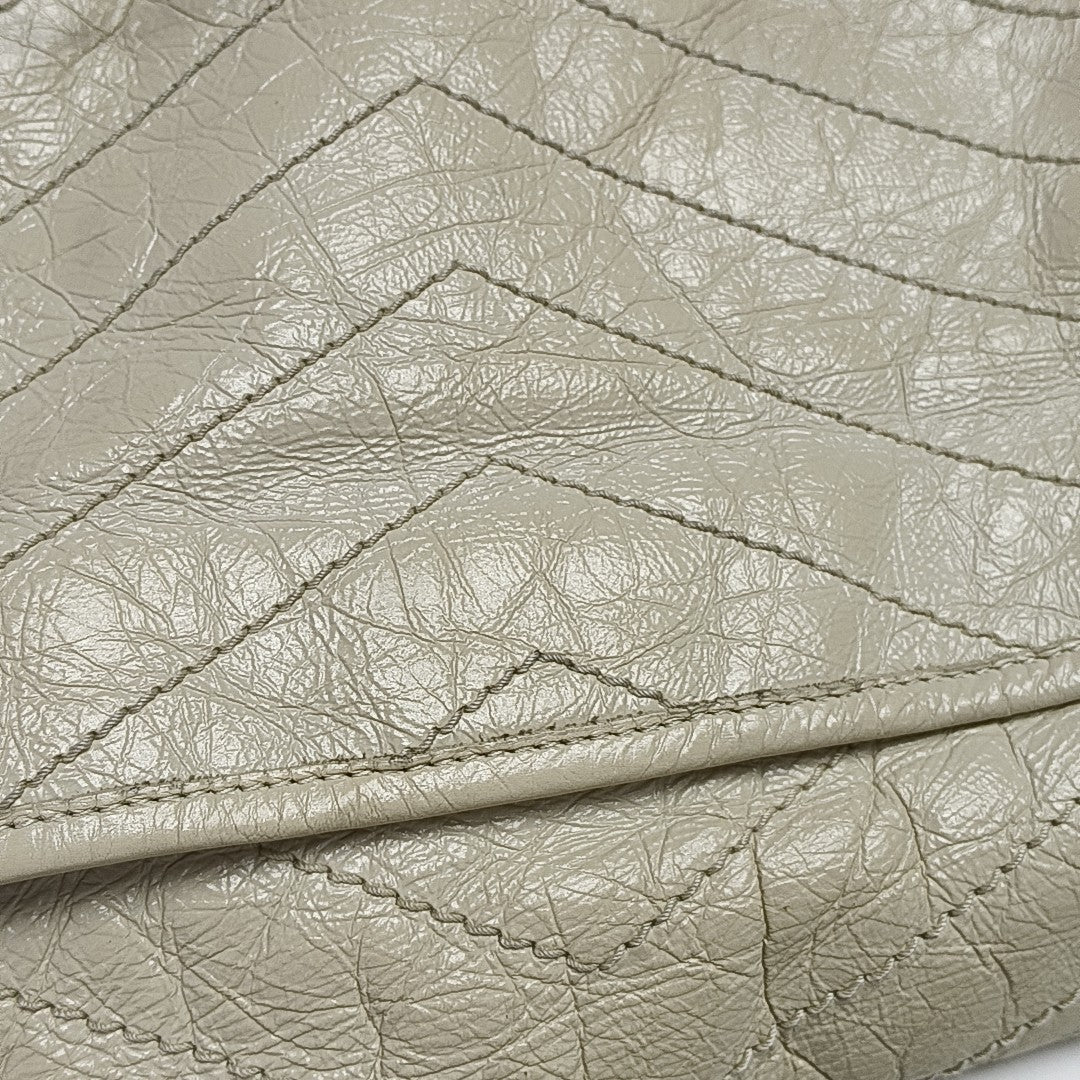 NIKI Medium Chevron Calfskin Beige