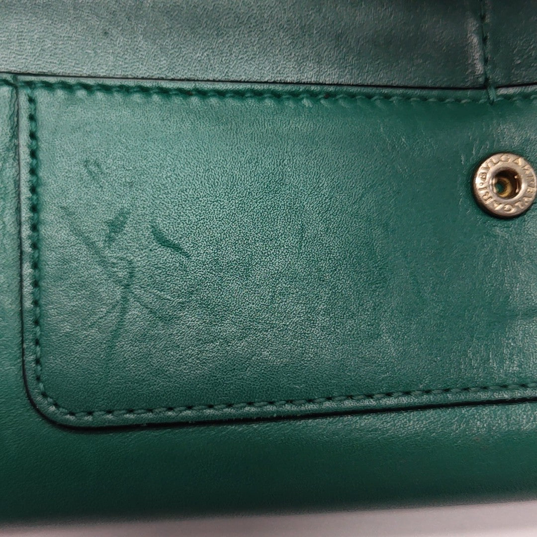 SERPENTI FOREVER Calfskin Green Wallet