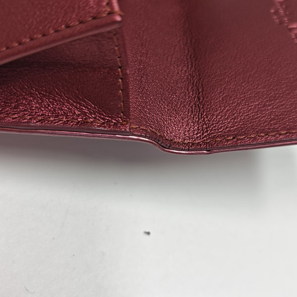 Cannage Calfskin Coin Purse Pink