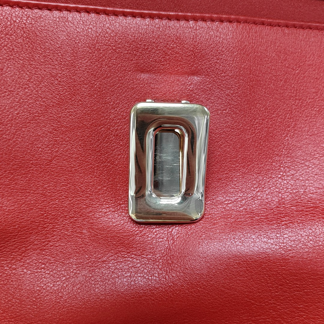 Calfskin Crossbody Bag Red