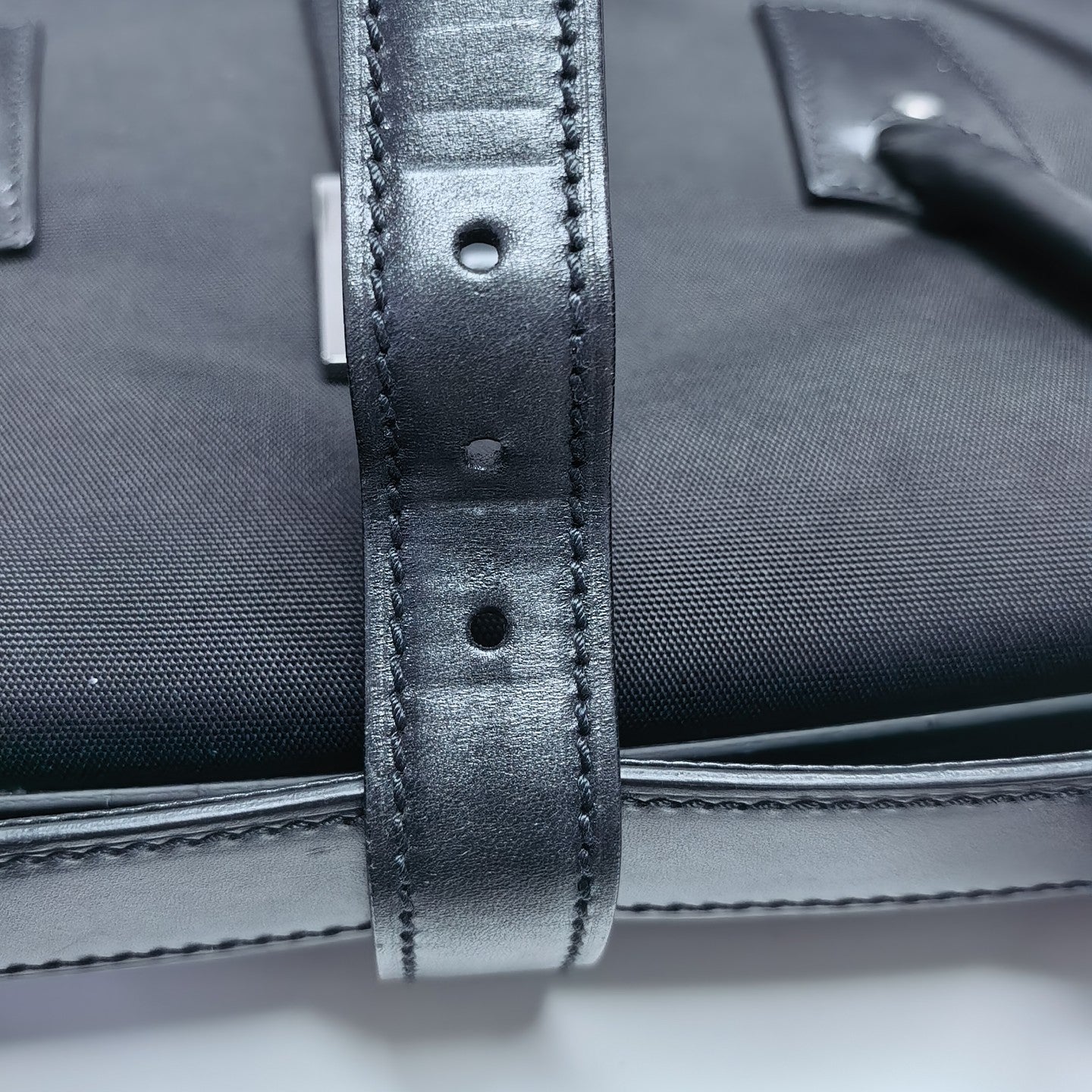 Canvas Top Handle Bag Black