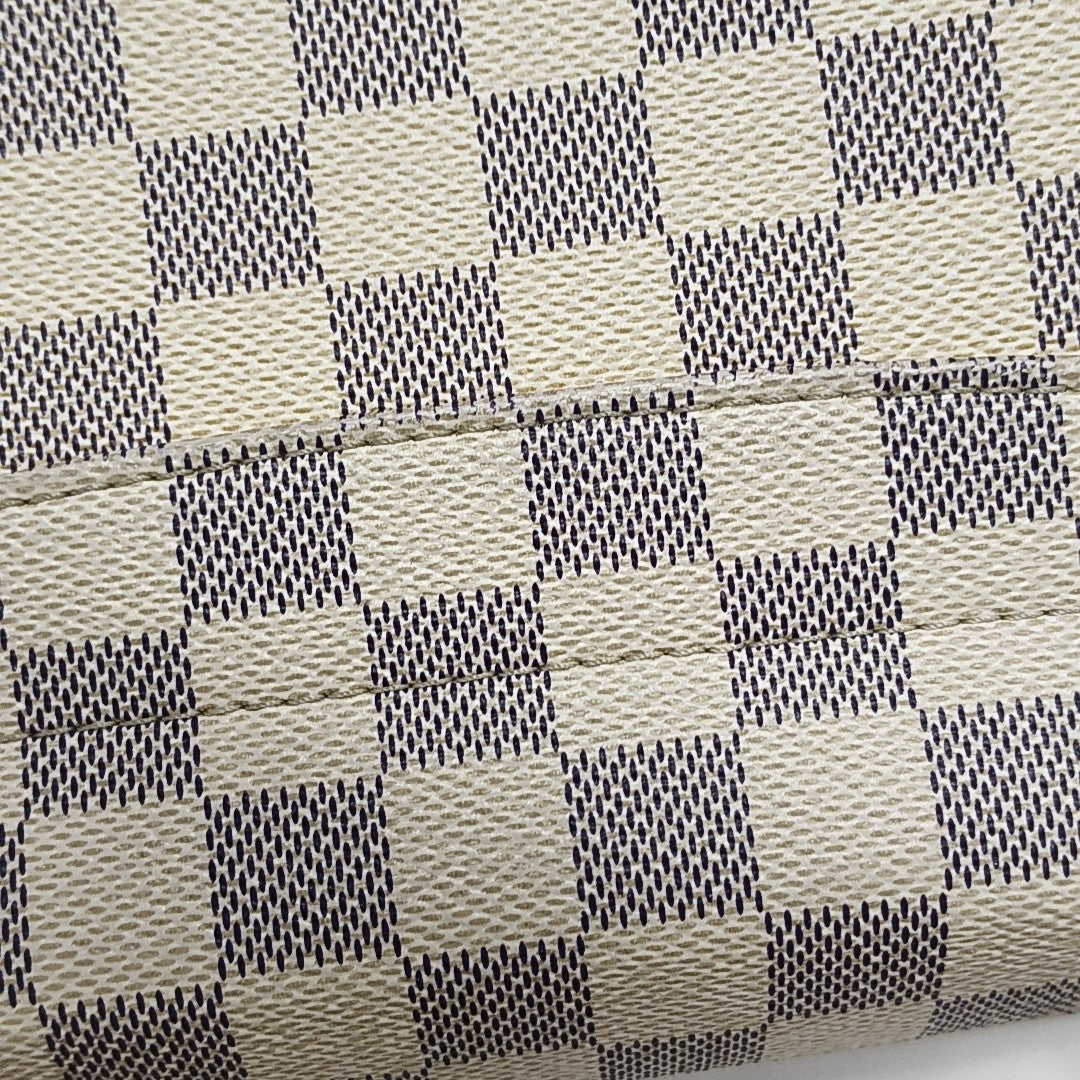 CROISETTE Damier Azur Coated Canvas White