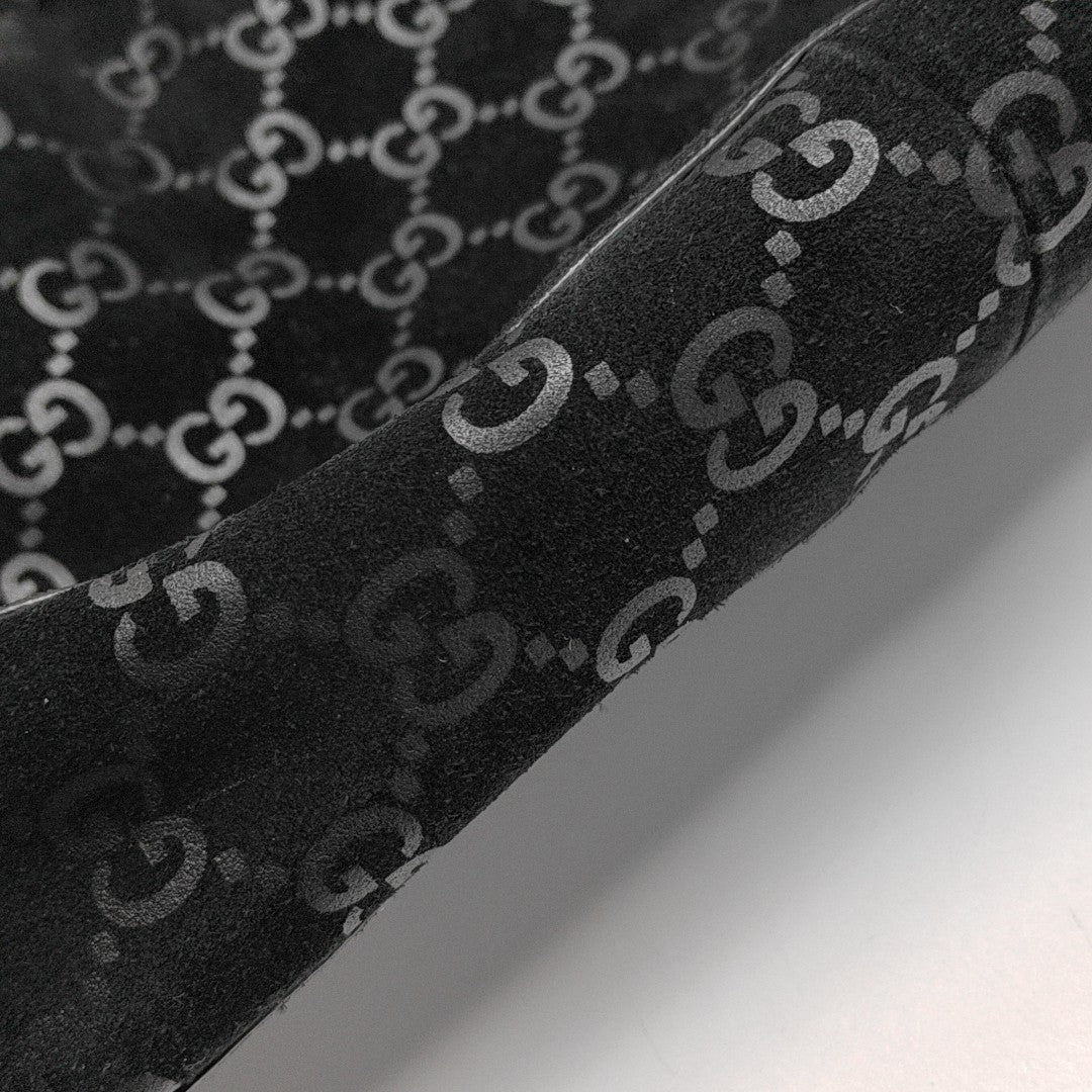 Monogram Suede Top Handle Bag Black