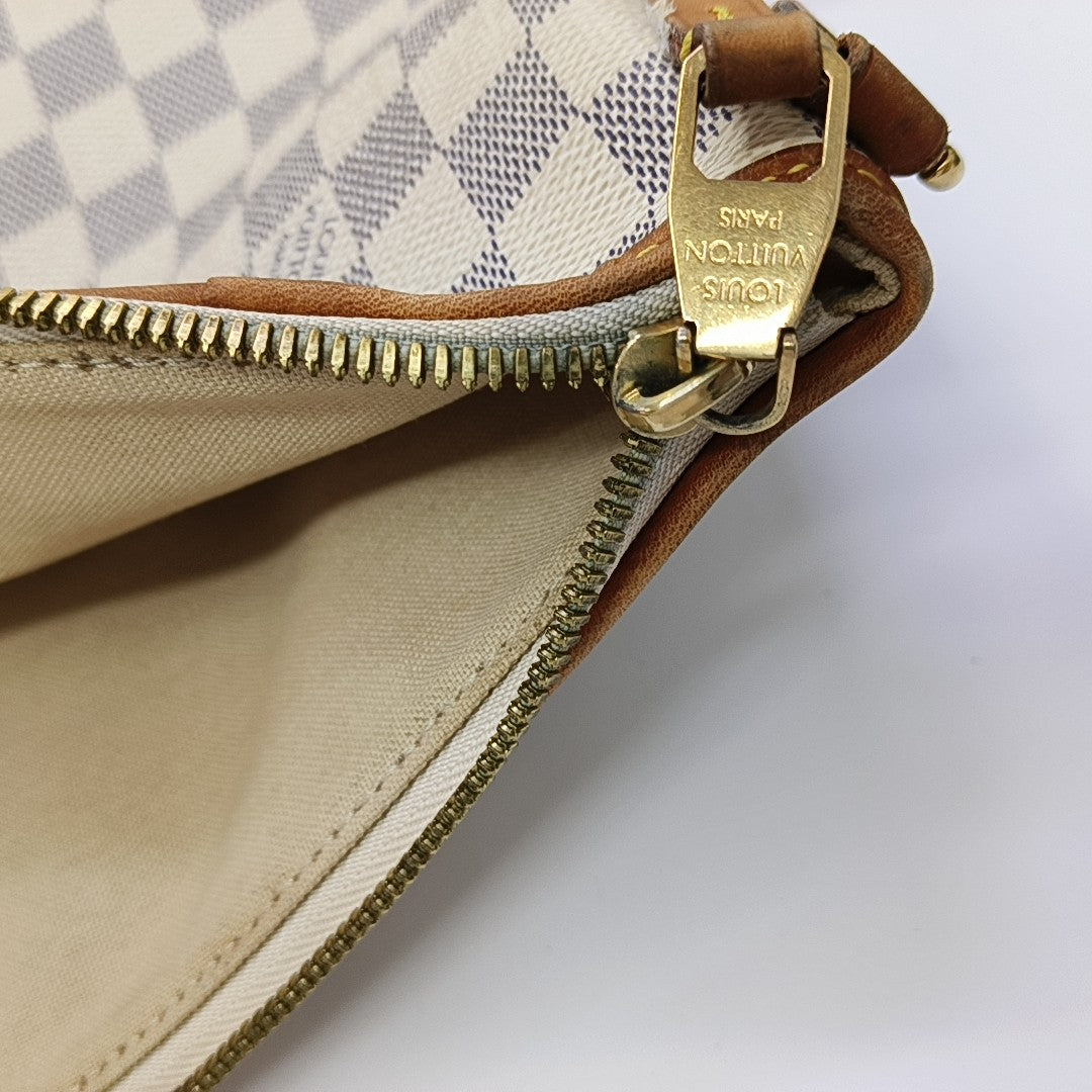 RIVIERA PM Damier Azur Coated Canvas White