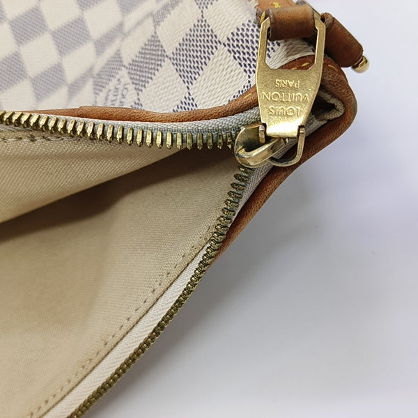 RIVIERA PM Damier Azur Coated Canvas White