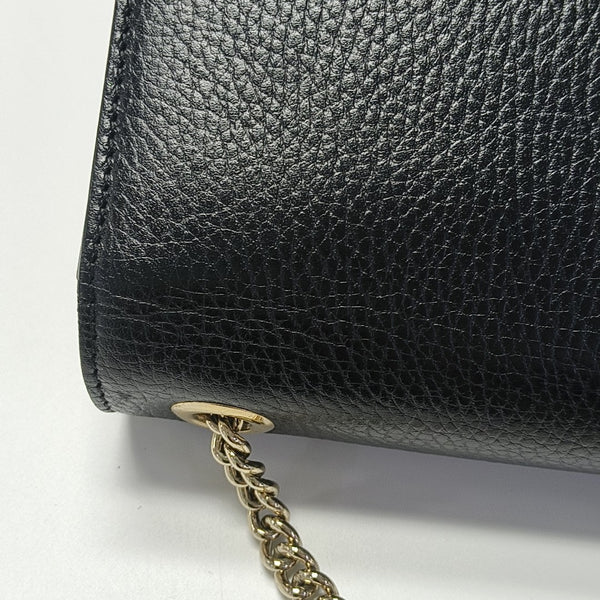 Interlocking G Small Calfskin Black