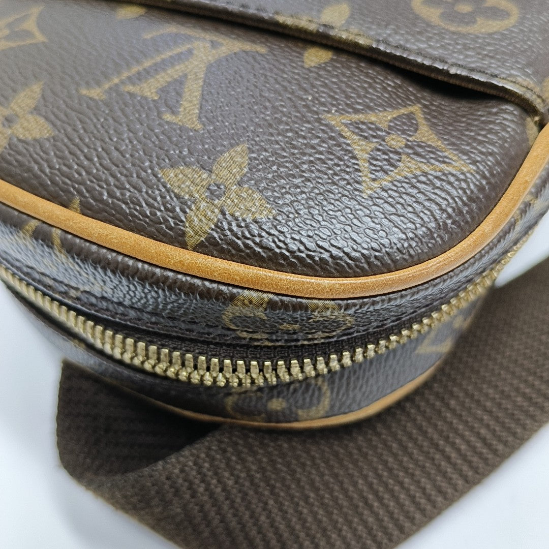 GANGE Monogram Coated Canvas Brown