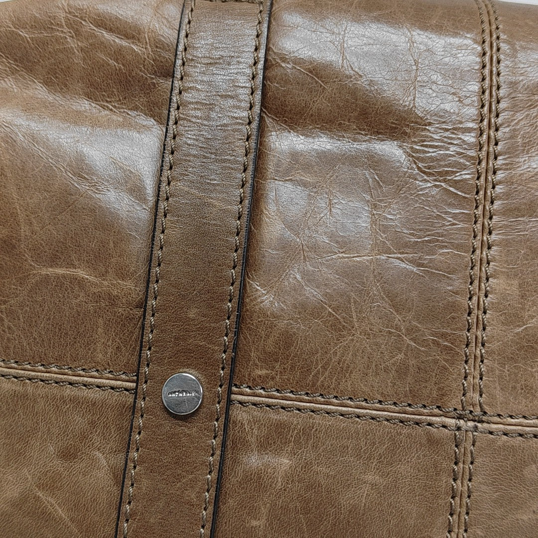 Calfskin Top Handle Bag Brown