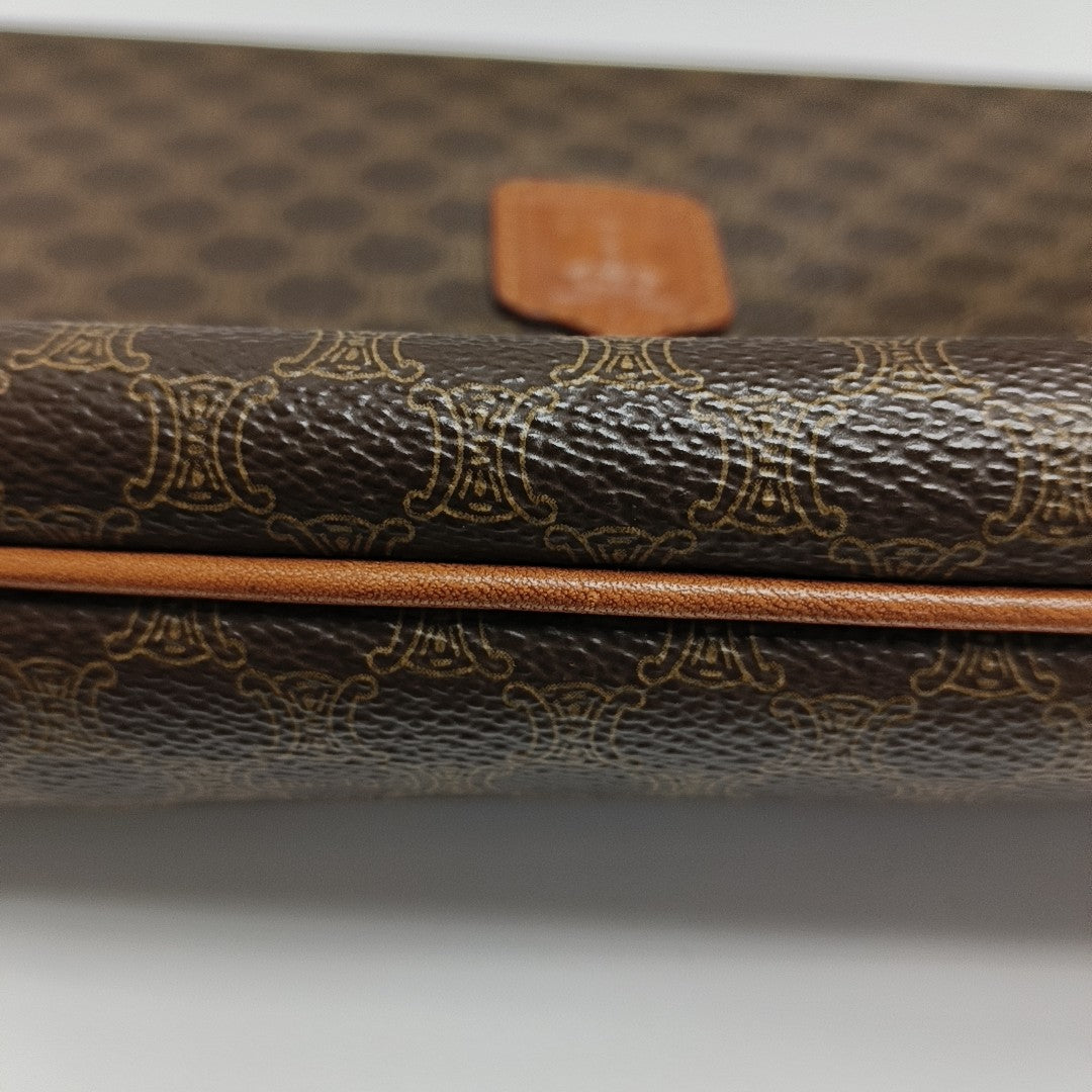 MACADAM CLUTCHES Coated Canvas Brown
