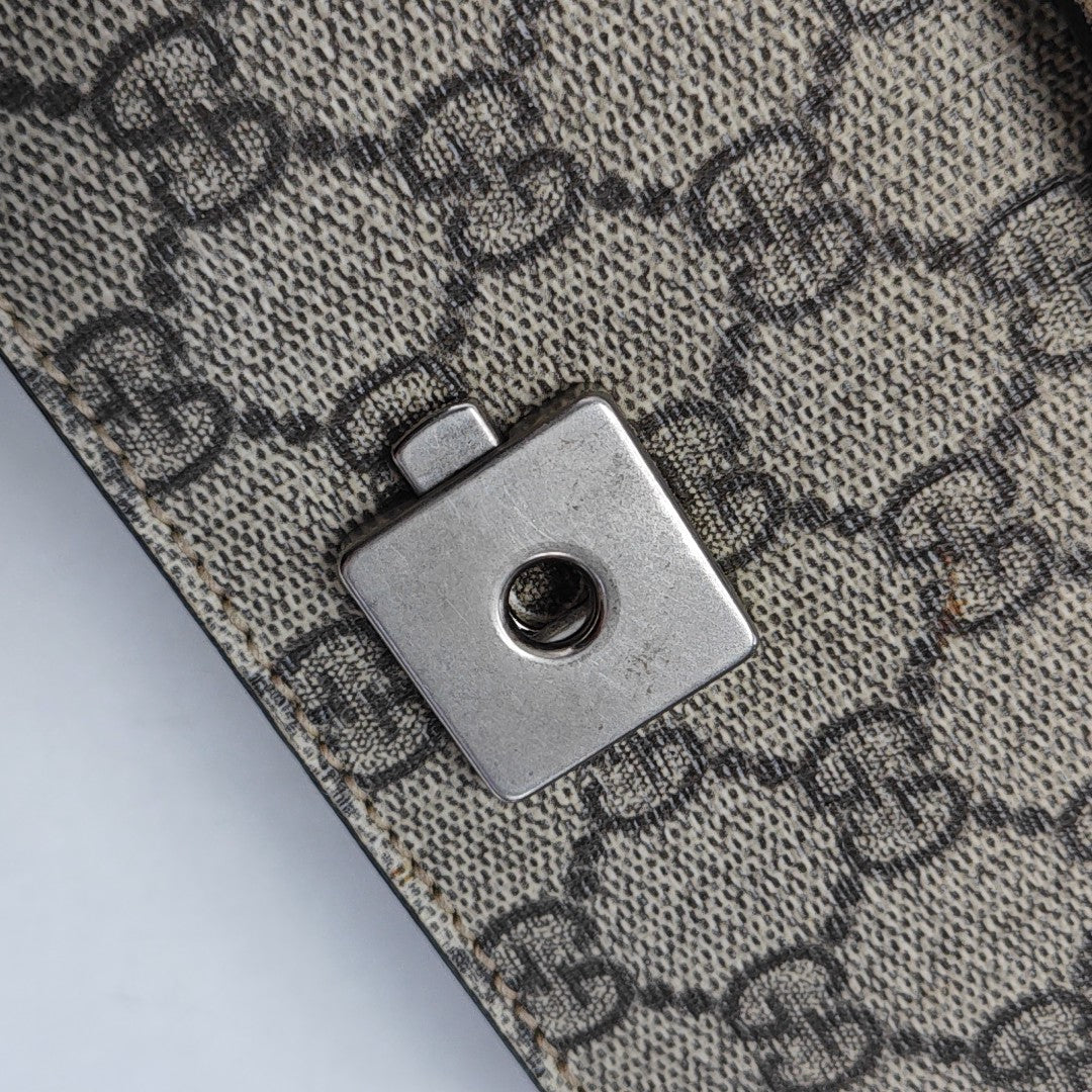 Dionysus Mini Monogram Coated Canvas Beige