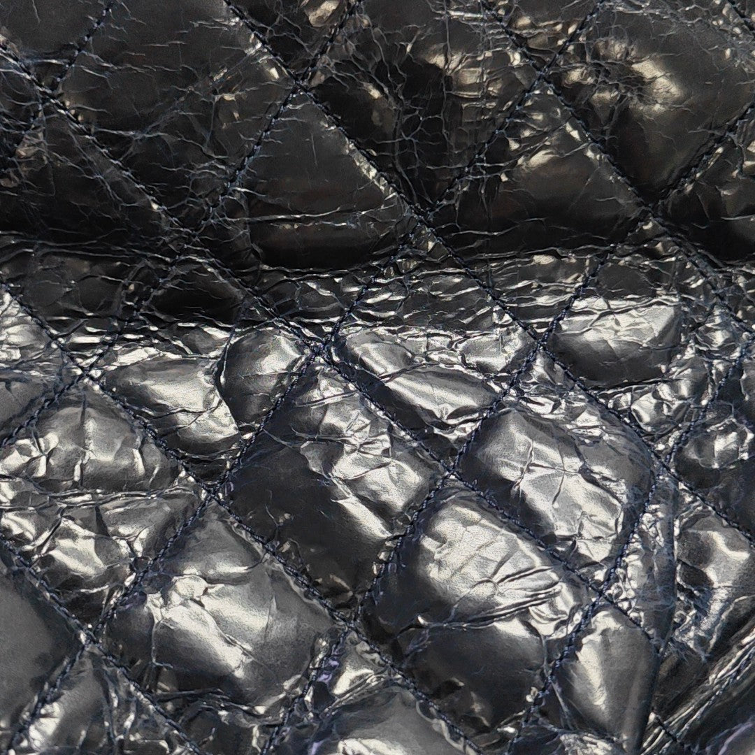 Quilted Calfskin Tote Bag Blue