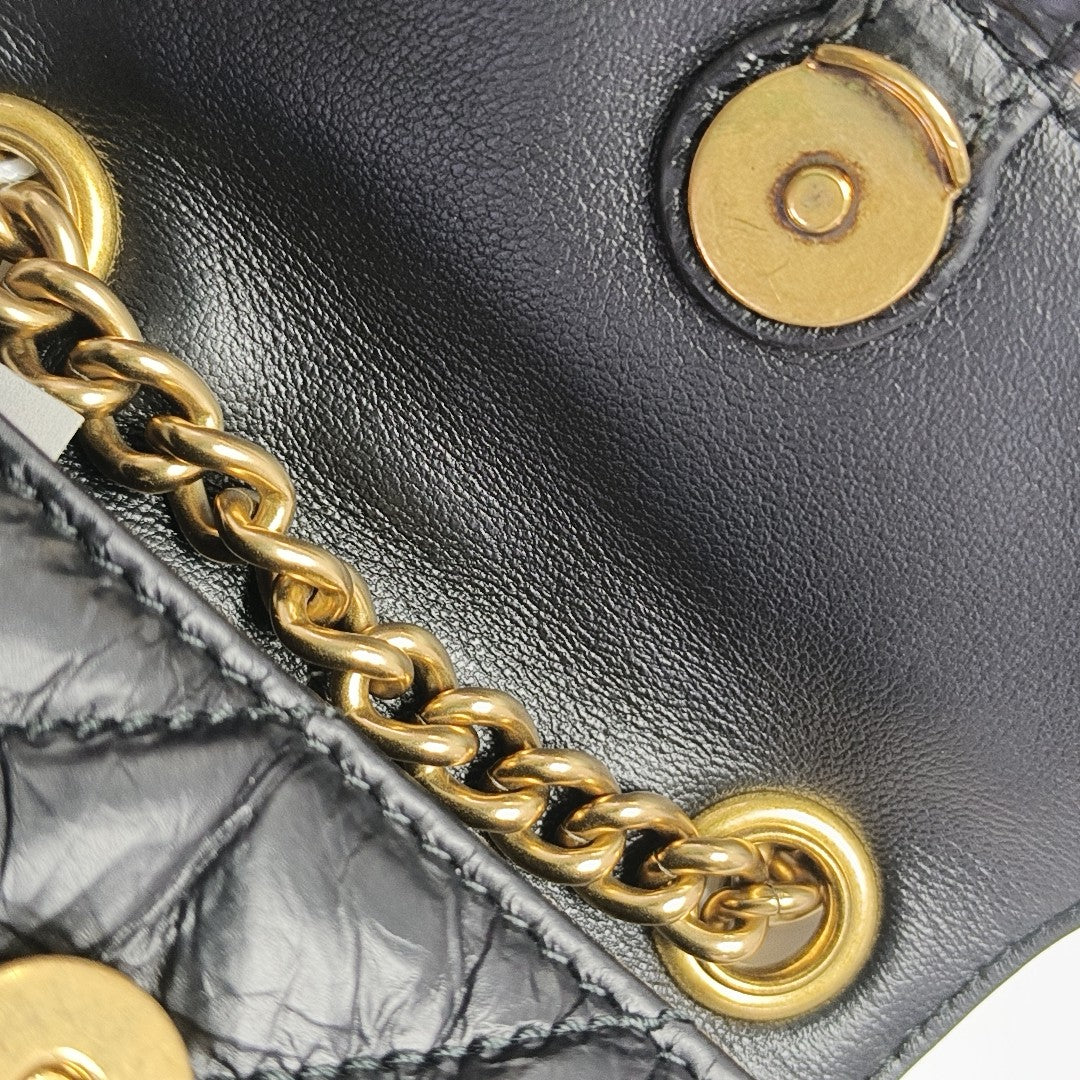 Crush Mini Quilted Calfskin Black