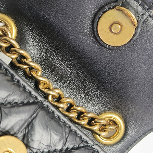 Crush Mini Quilted Calfskin Black