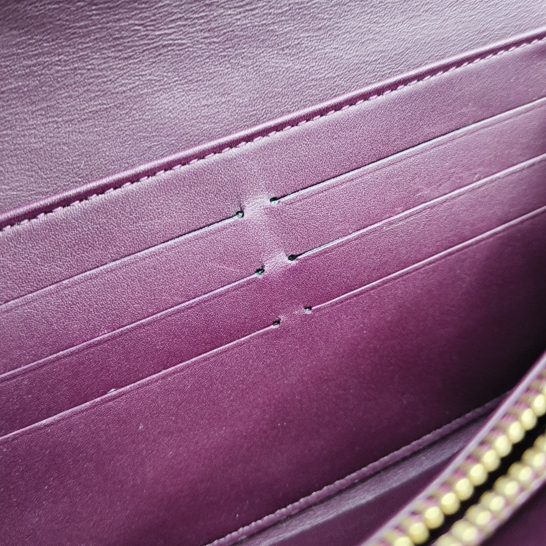 PORTE MONNAIE Patent Leather Purple Wallet