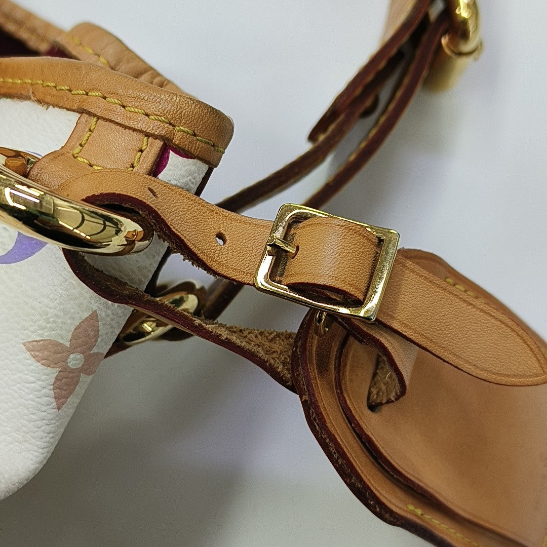 LV × TM NÉONOÉ MM Monogram Coated Canvas White