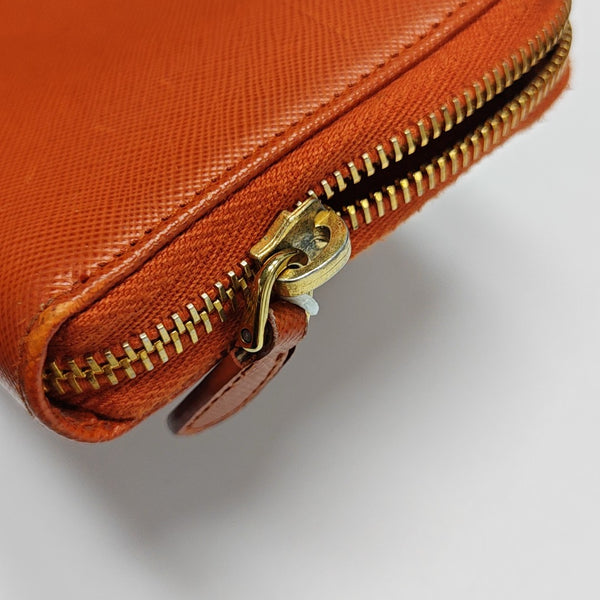 Saffiano Calfskin Wallet Orange