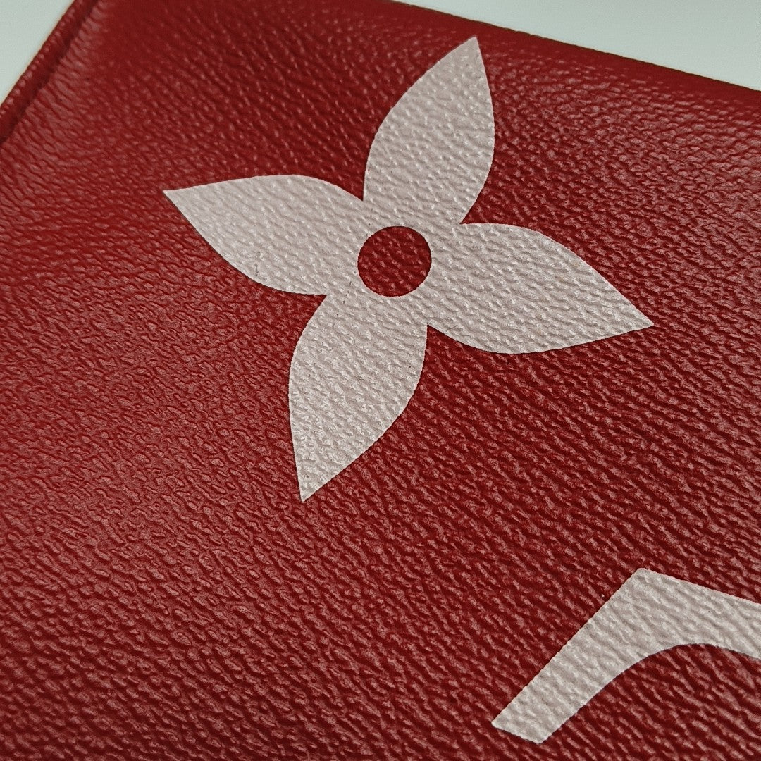 TOILET POCKET 26 Monogram Coated Canvas Red