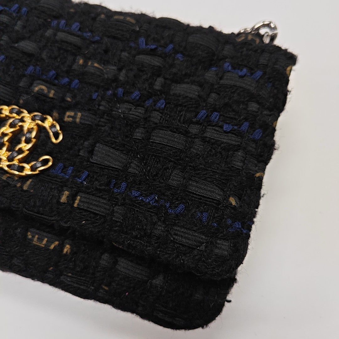 CHANEL 19 WOC Quilted Wool Black