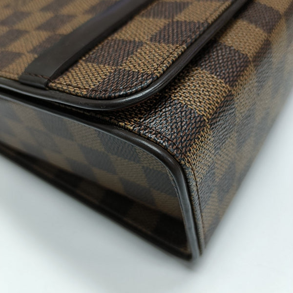 TRIBECA Damier Ebene Coated Canvas Brown